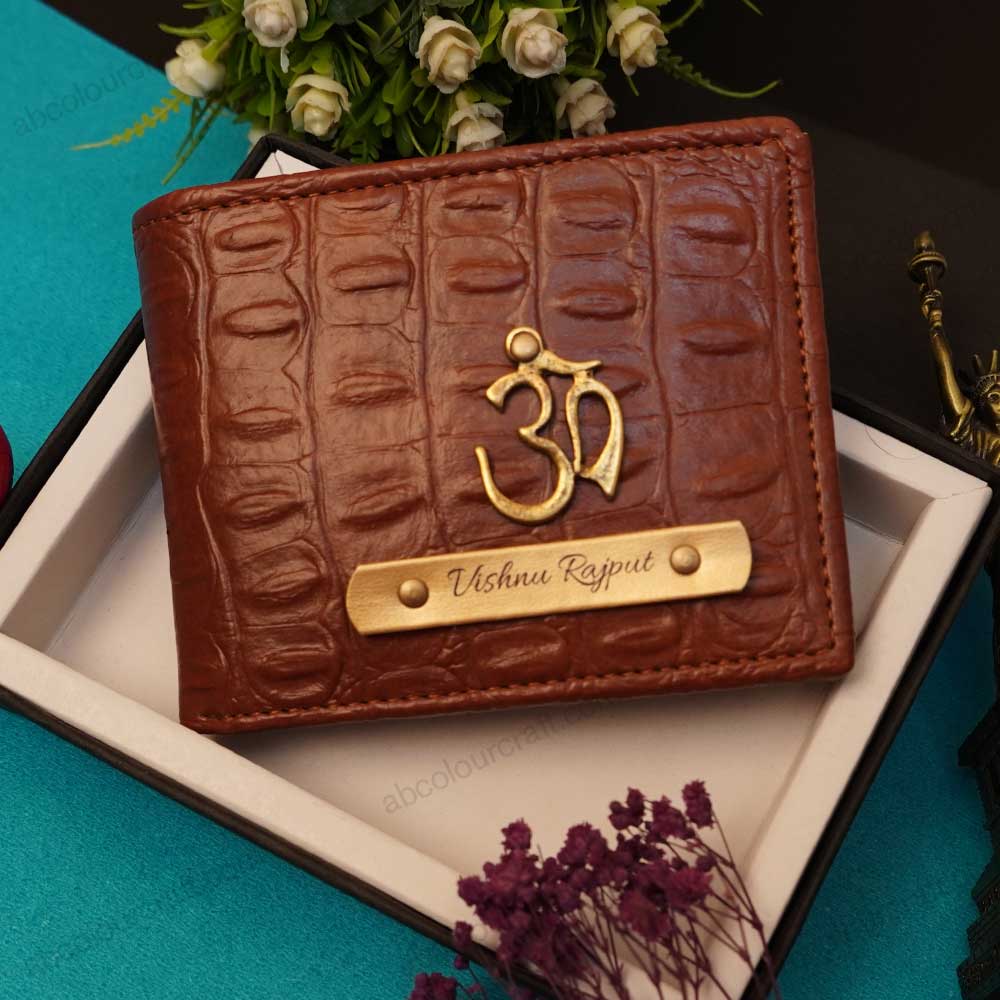 Crocodile Leather Wallet | Personalized Name Wallet