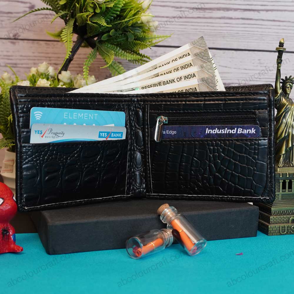 Crocodile Leather Wallet | Personalized Name Wallet