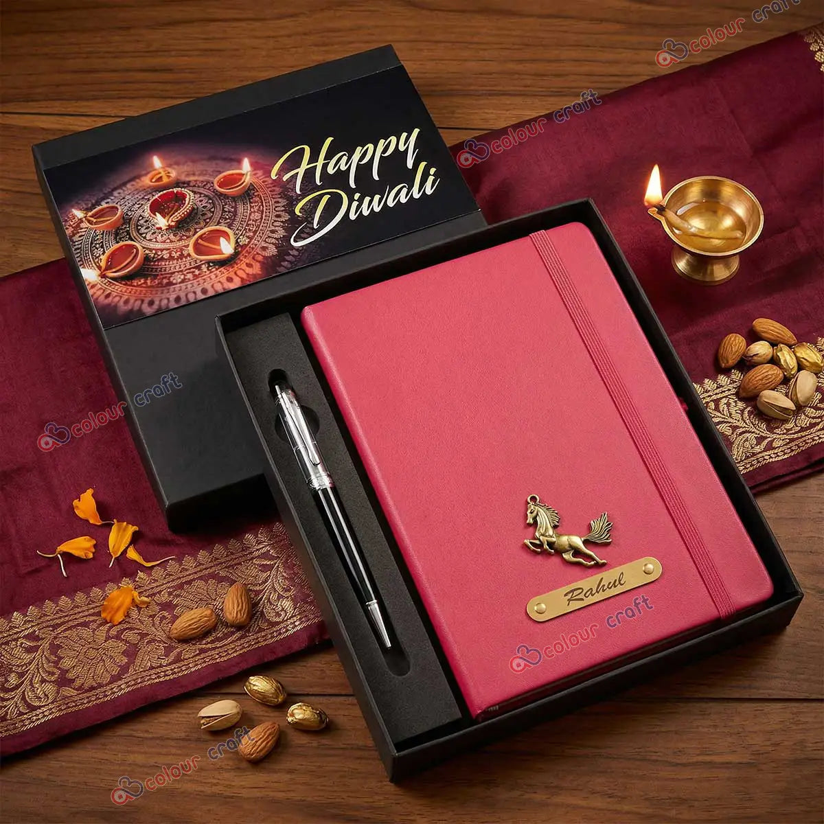 Personalized Premium Diary & Pen Gift Set – Custom Name Notebook with Luxury Pen