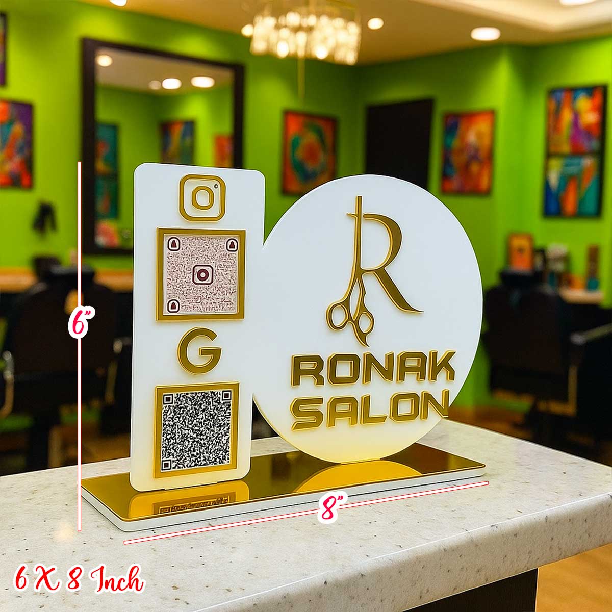 Customized QR Standy with Logo & QR Codes