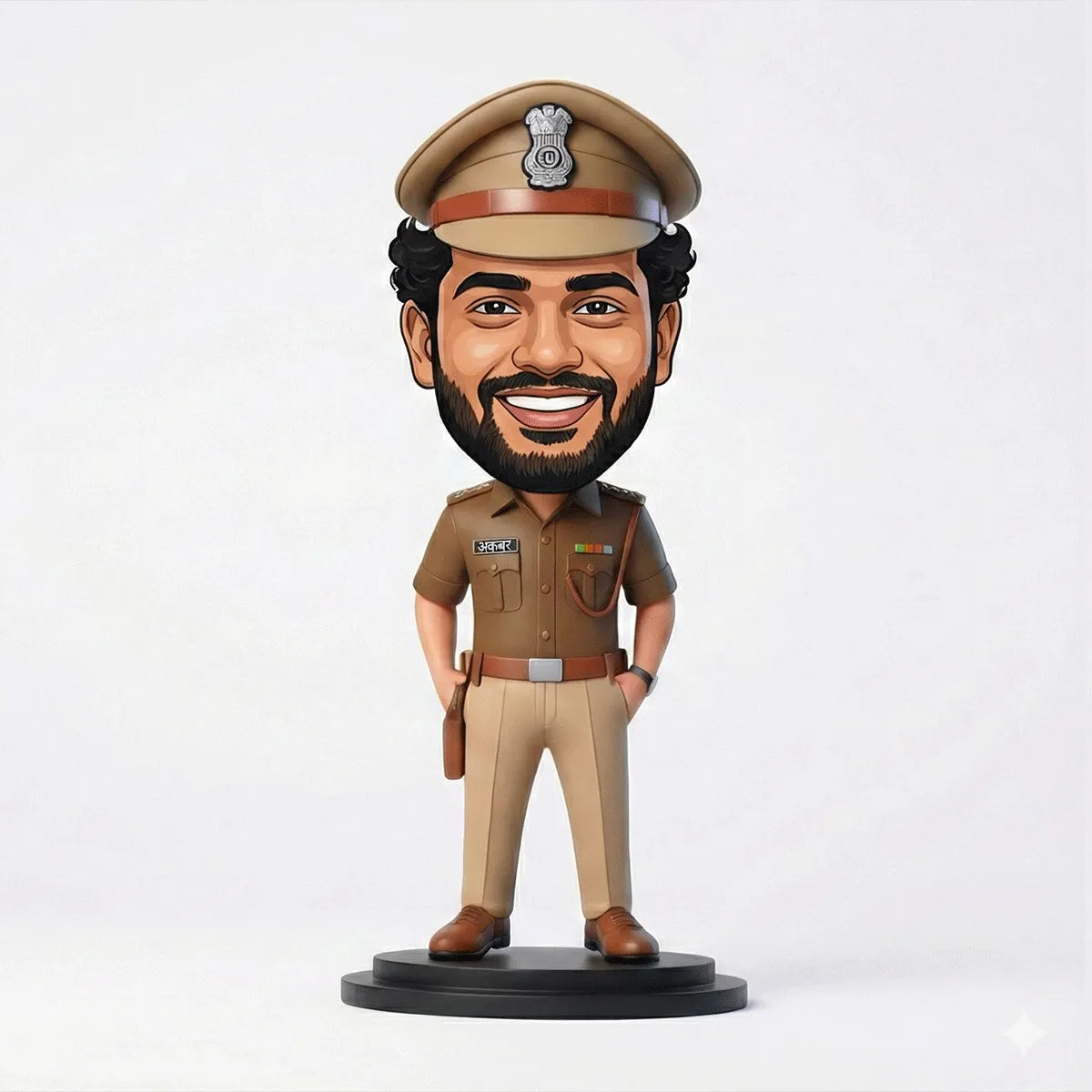 Personalized Indian Police Officer Custom Caricature