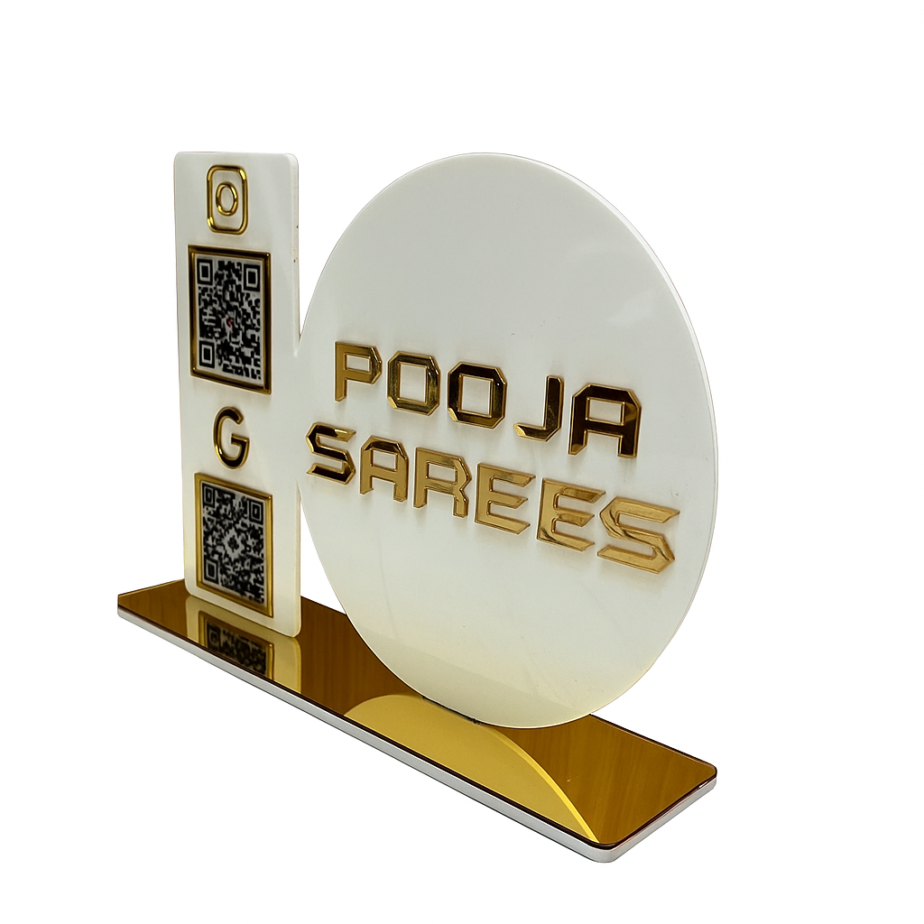Customized QR Standy with Logo & QR Codes