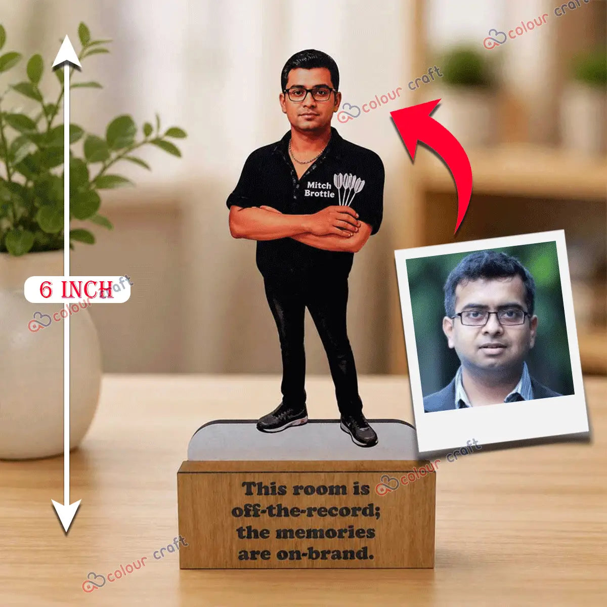 wooden base caricature standee