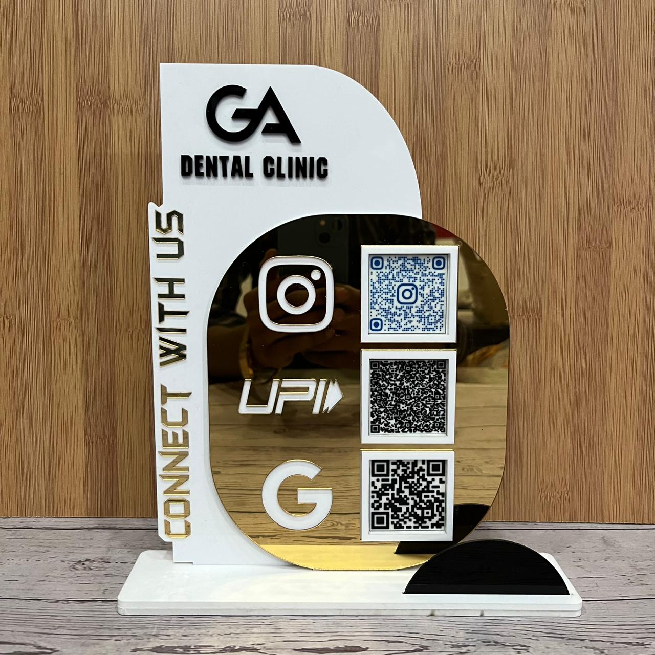 Custom QR Code Signage for Business Connectivity - Stylish & Professional Design