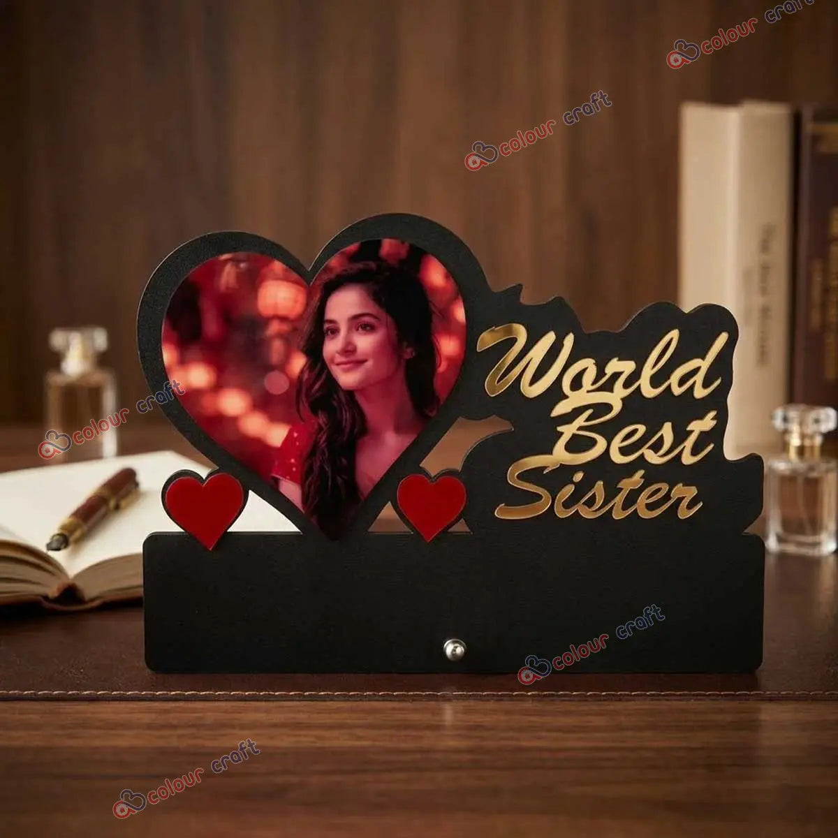 Personalized World Best Sister Photo Frame | Custom Raksha Bandhan Gift for Sister