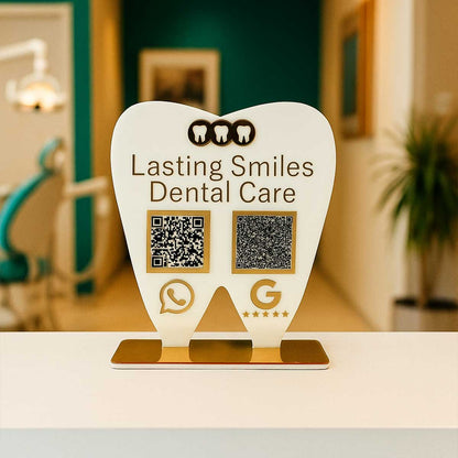Customized QR Standy For dental clinic