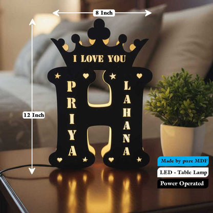 Personalized LED Initial Lamp | Custom Name & Photo Gift