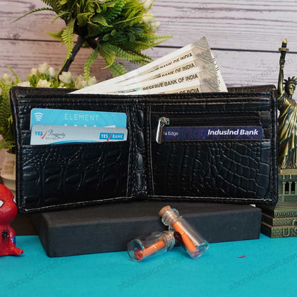 Crocodile Leather Wallet | Personalized Name Wallet