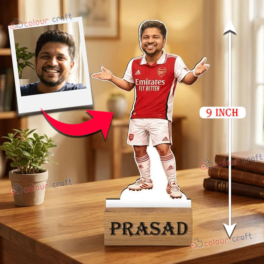 Personalized Photo Cutout Standee / Custom Face Mini Figure with Name Base