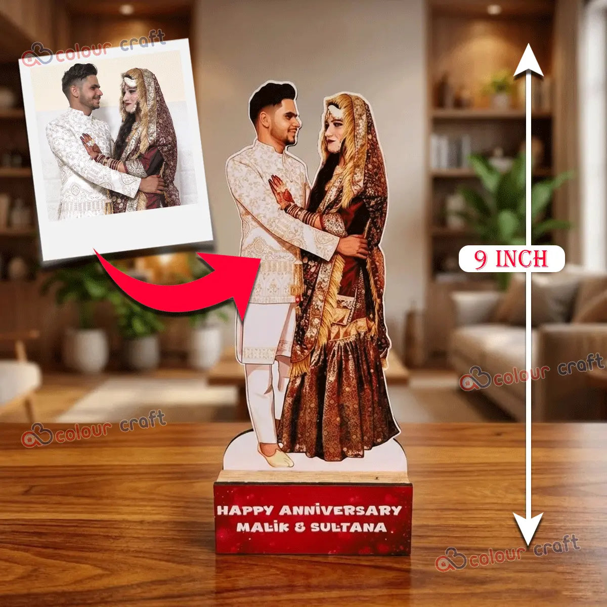 Personalized Couple Photo Standee / Custom Anniversary Gift | Wedding Mini Cutout Stand
