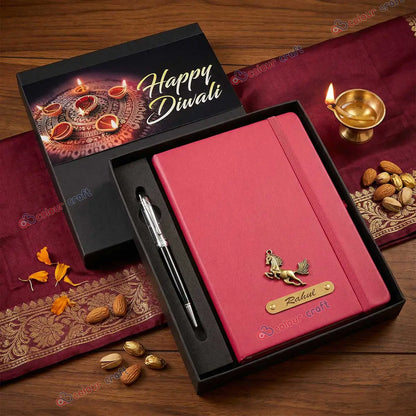 Personalized Premium Diary & Pen Gift Set – Custom Name Notebook with Luxury Pen