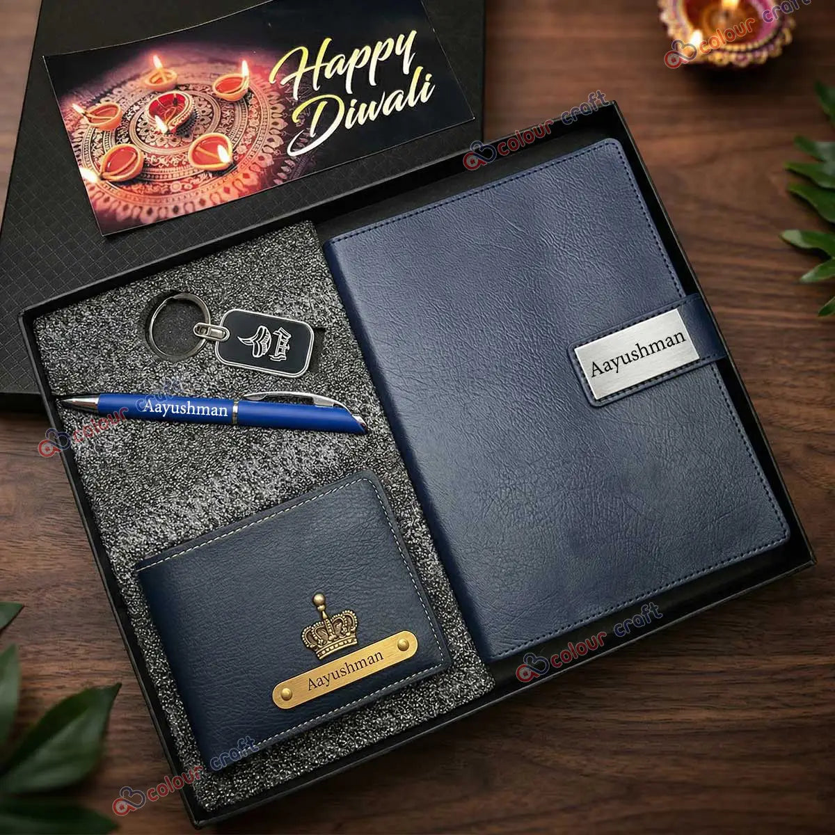 Personalized Leather Gift Set for Men – Premium Corporate & Diwali Gift Hamper