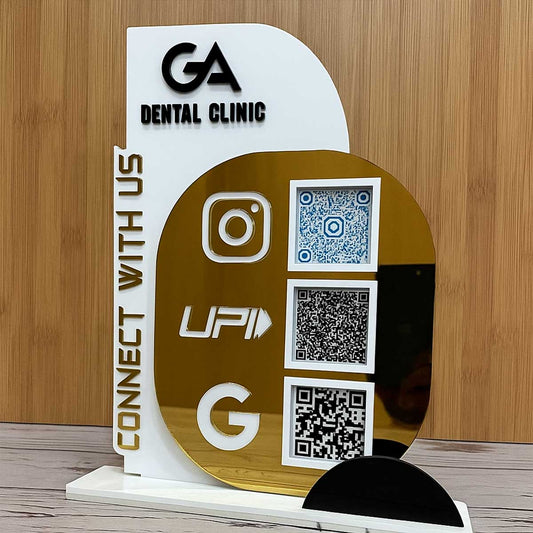 Custom QR Code Signage for Business Connectivity - Stylish & Professional Design