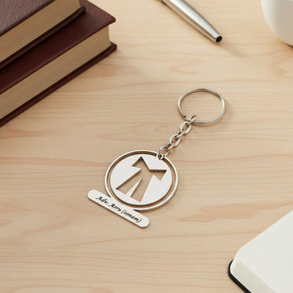 Customized Advocate Keychain | Personalized Metal Key Chain Gift for Lawyers, Judges & Law Students | Stainless Steel Finish
