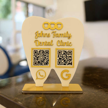 Customized QR Standy For dental clinic
