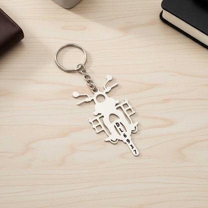 Customized Metal Bike Keychain with Number Plate | Personalized Engraved Key Ring for Bike & Car Lovers | Stylish Durable Stainless Steel Keychain