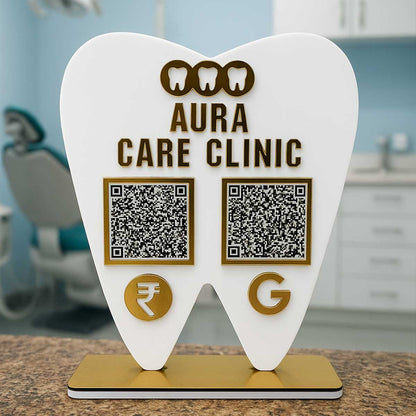 Customized QR Standy For dental clinic