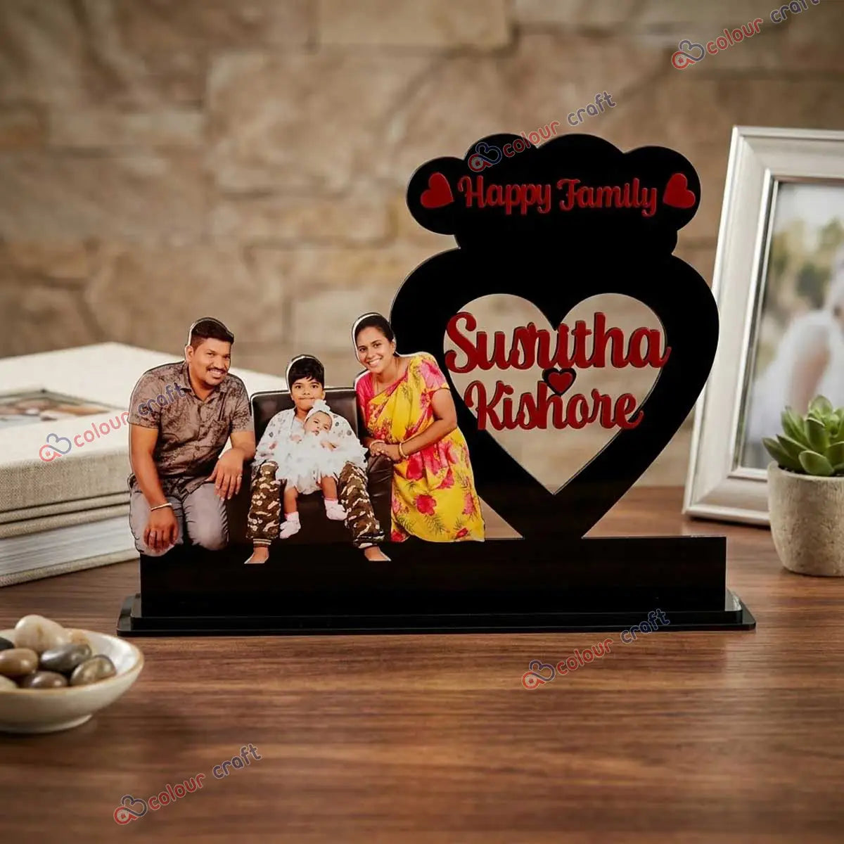 Customized Couple & Family Photo Frame with Name