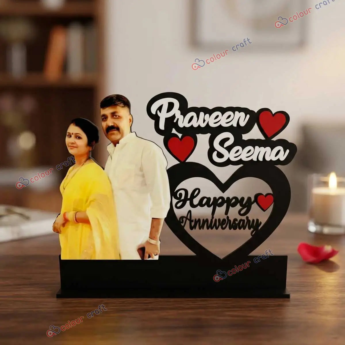 Customized Couple & Family Photo Frame with Name
