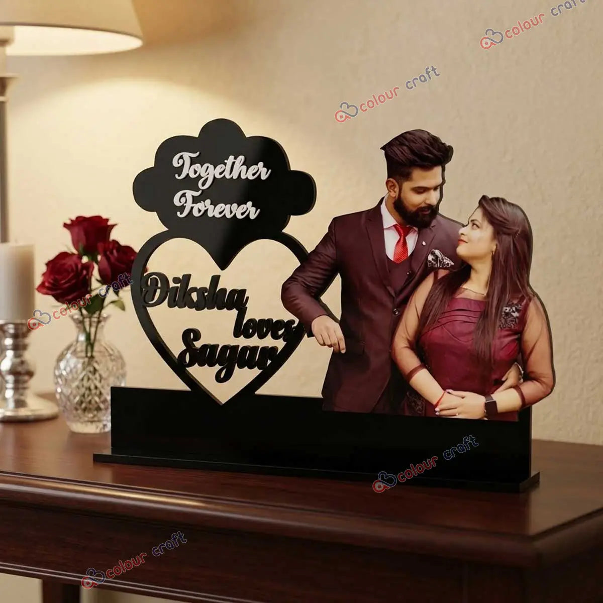 Customized Couple & Family Photo Frame with Name