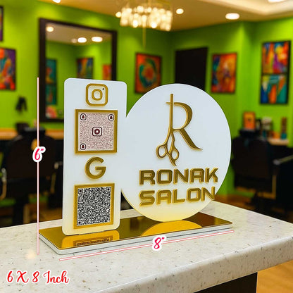 Customized QR Standy with Logo & QR Codes
