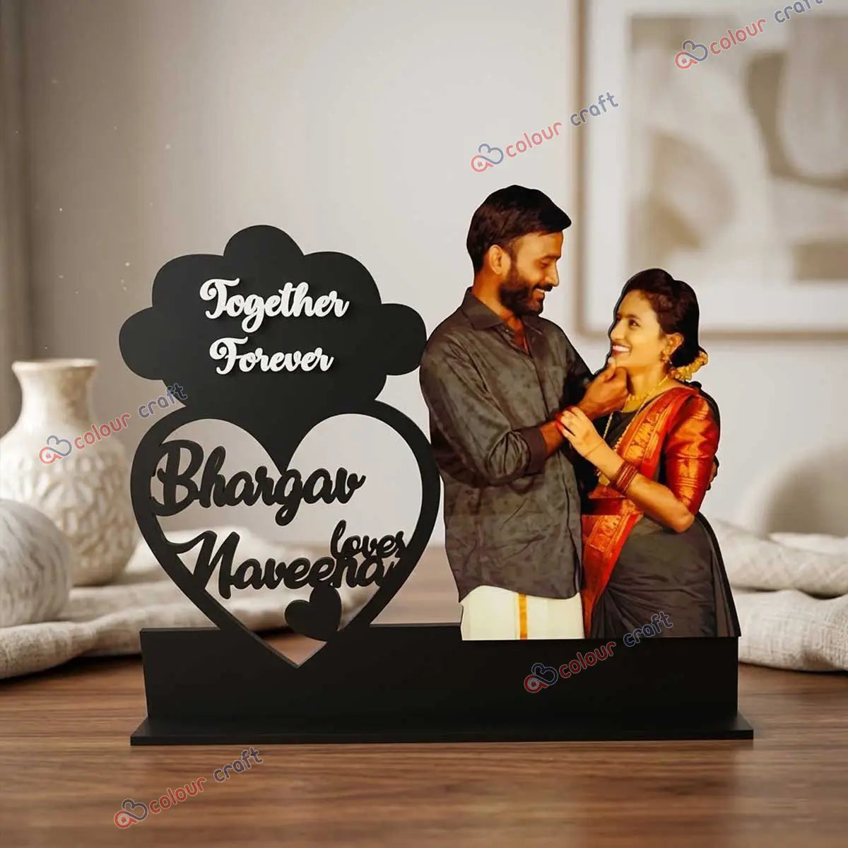 Customized Couple & Family Photo Frame with Name