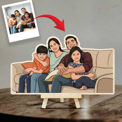 Custom Photo to Cartoon Wooden Standee / Premium Wooden Desk Decor Gift