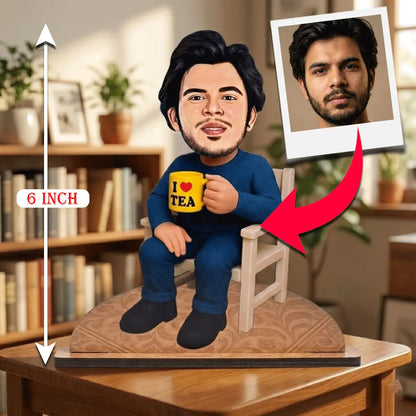 Personalized Tea Lover Caricature Gift / Personalized Caricature