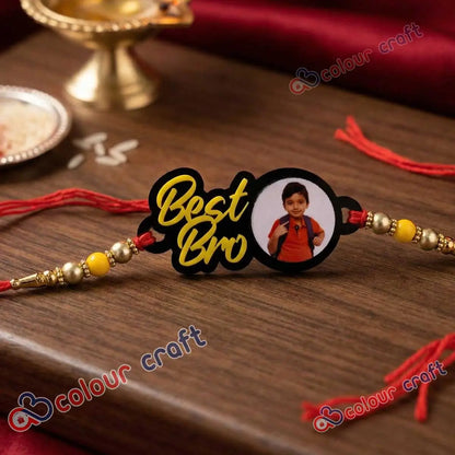 Personalized Photo Rakhi for Brother – “Best Bro” Custom Rakhi with Picture