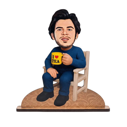 Personalized Tea Lover Caricature Gift / Personalized Caricature