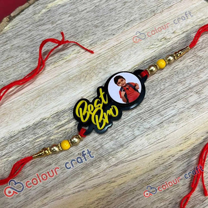 Personalized Photo Rakhi for Brother – “Best Bro” Custom Rakhi with Picture