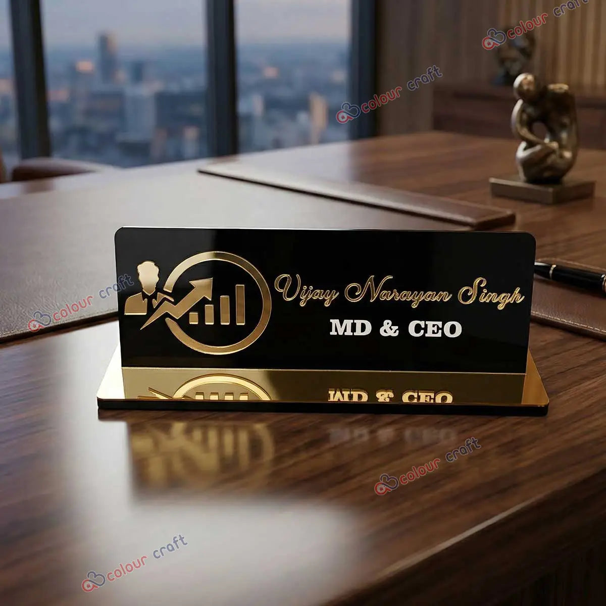 Luxury Customized Office Name Plate / Premium Corporate Nameplate Gift