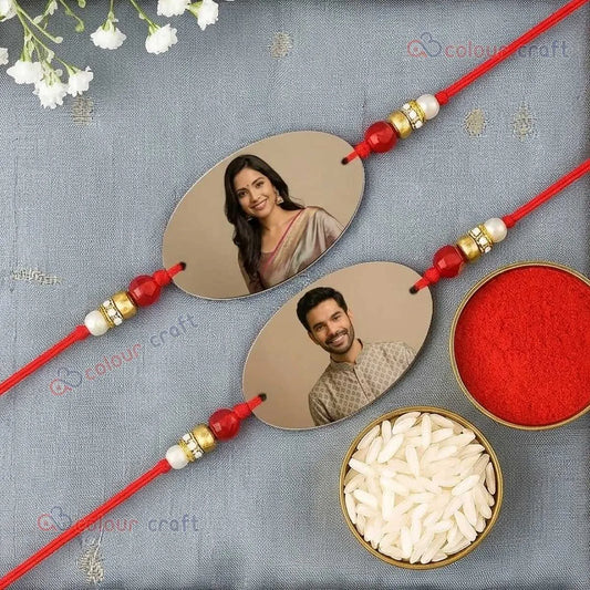 Personalized Photo Rakhi Combo (Set of 2)