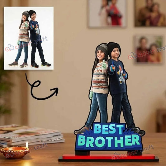 Personalized Best Brother Photo Stand / Unique Raksha Bandhan Gift