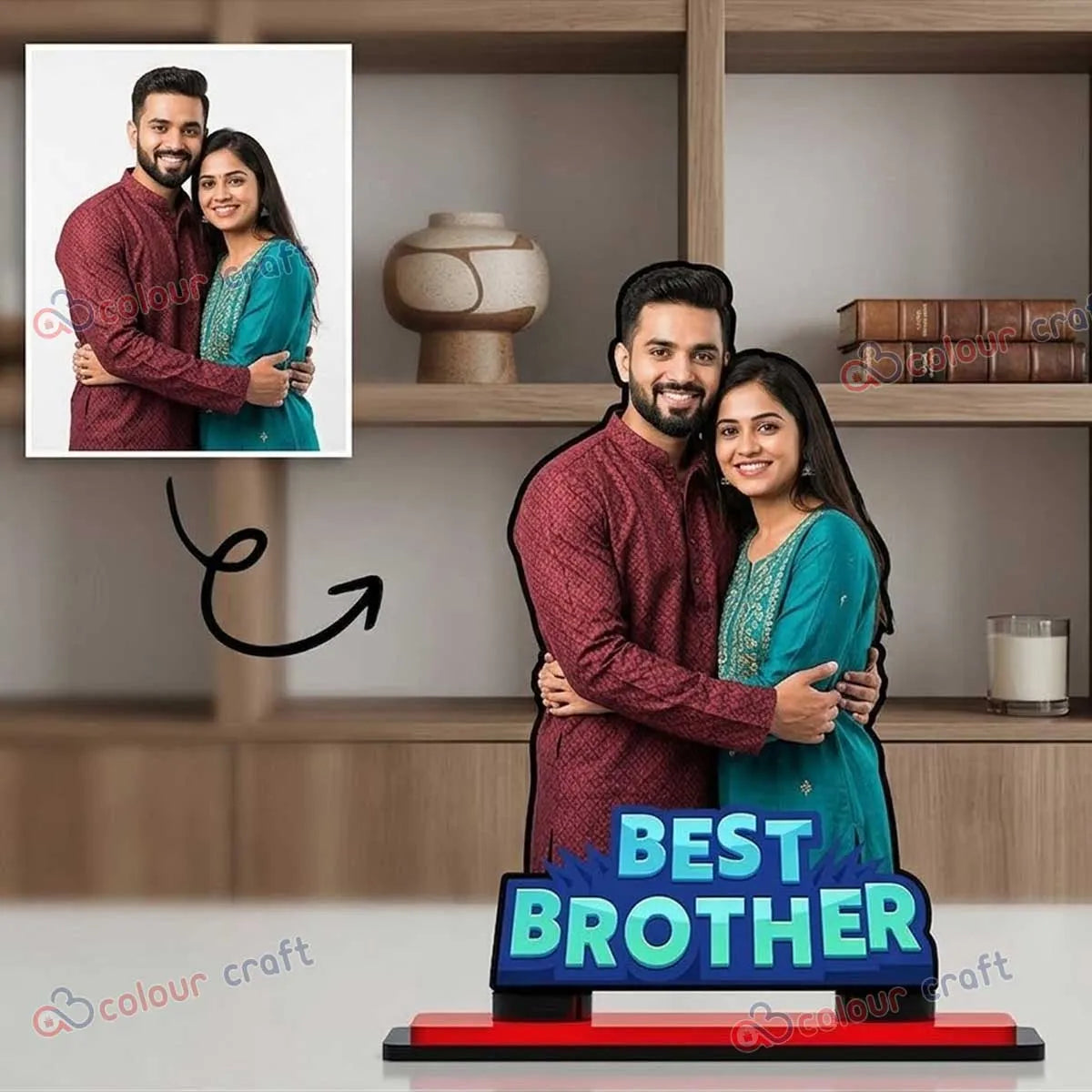 Personalized Best Brother Photo Stand / Unique Raksha Bandhan Gift