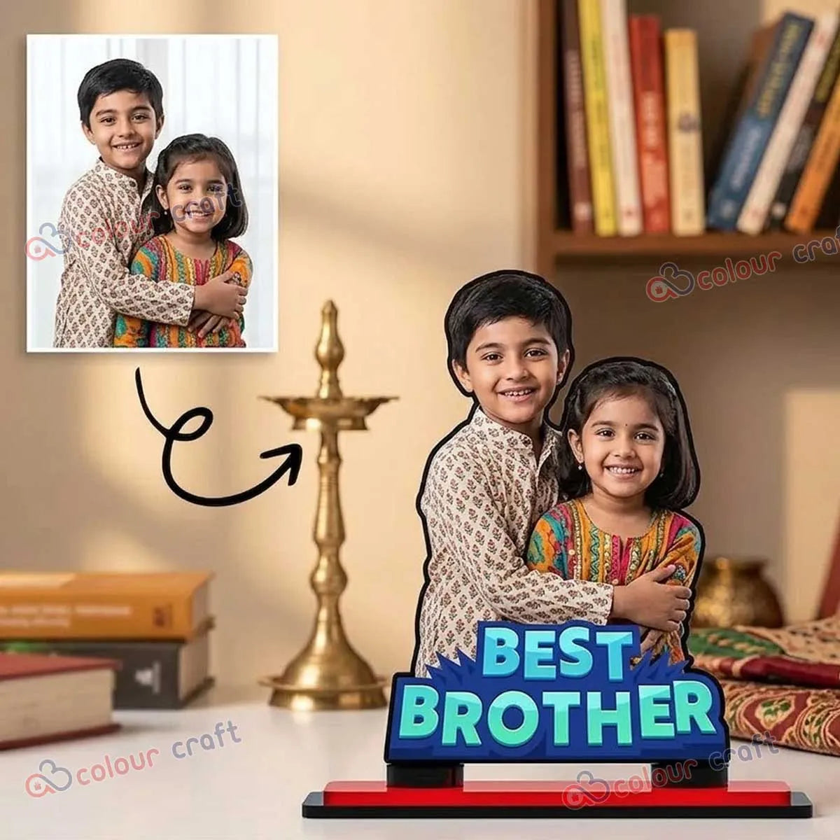 Personalized Best Brother Photo Stand / Unique Raksha Bandhan Gift