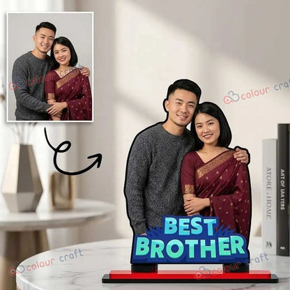 Personalized Best Brother Photo Stand / Unique Raksha Bandhan Gift