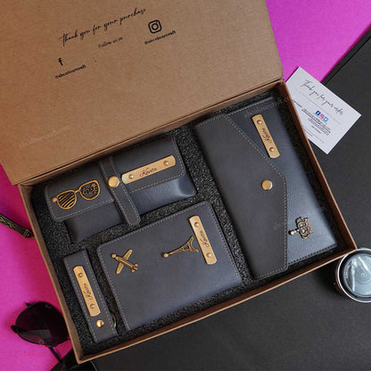 Personalized Leather Wallets & Gift Sets | Ladies 4 in 1 Combo Set