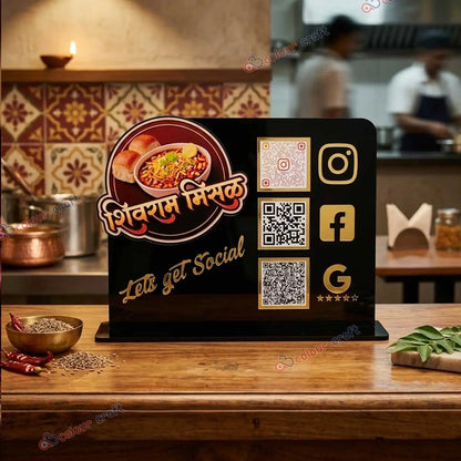 Premium Custom QR Code Stand for Restaurants & Cafes