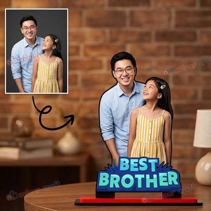 Personalized Best Brother Photo Stand / Unique Raksha Bandhan Gift