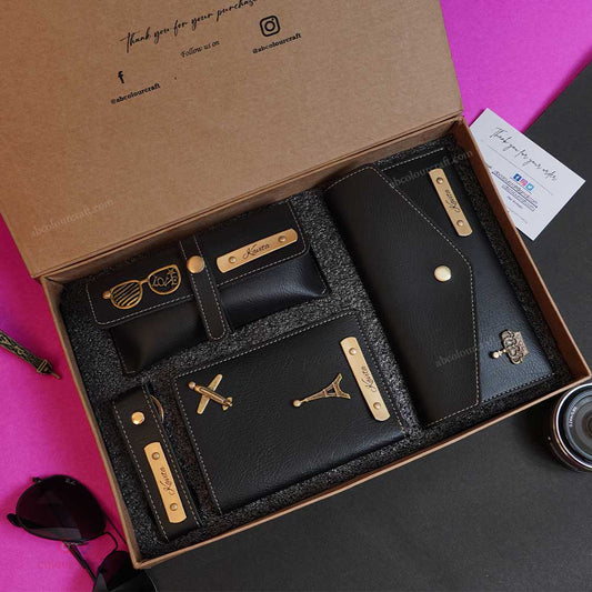 Personalized Leather Wallets & Gift Sets | Ladies 4 in 1 Combo Set