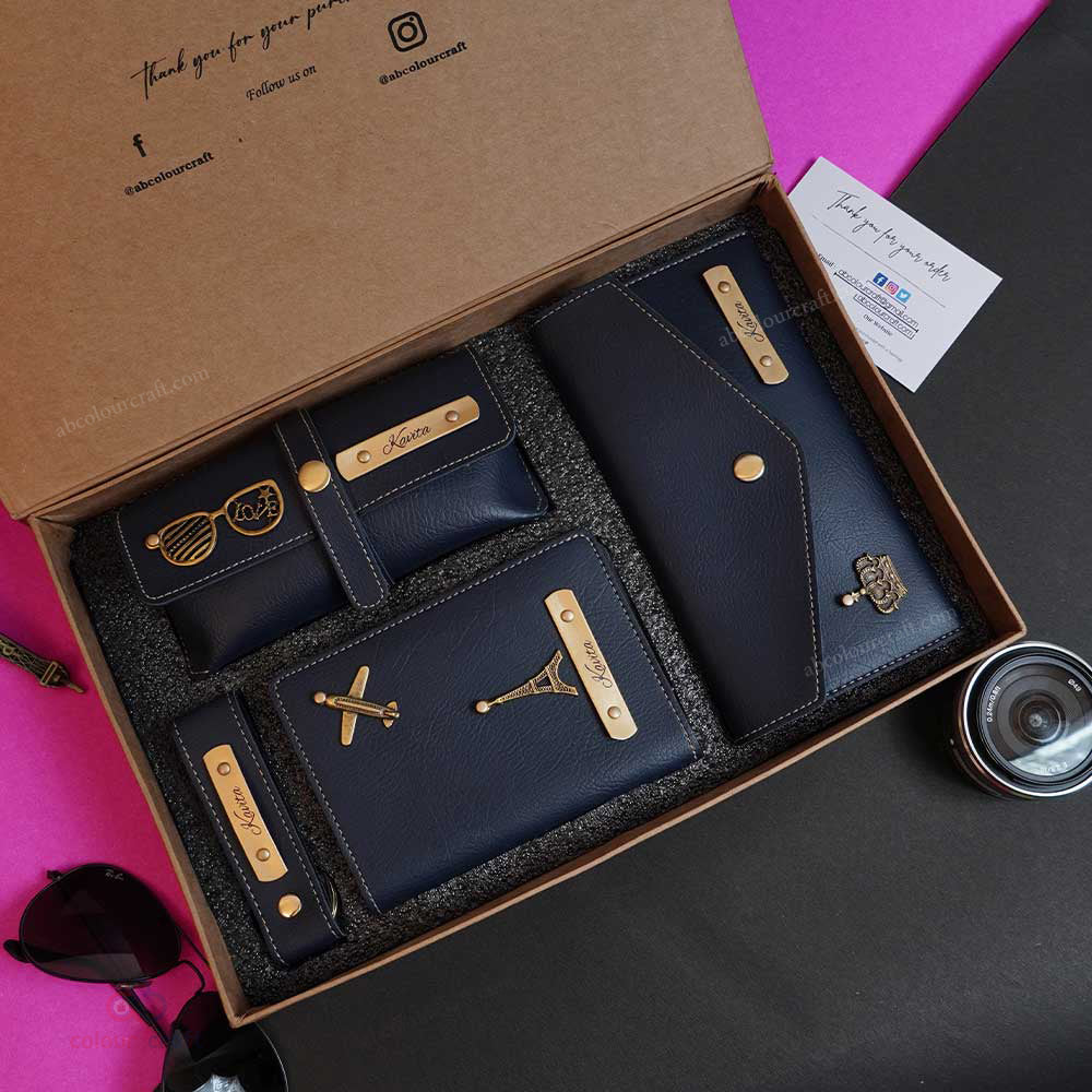 Personalized Leather Wallets & Gift Sets | Ladies 4 in 1 Combo Set