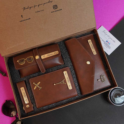 Personalized Leather Wallets & Gift Sets | Ladies 4 in 1 Combo Set