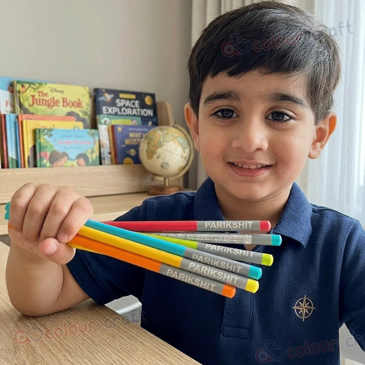 Customized colorful pencils for kids school stationery
