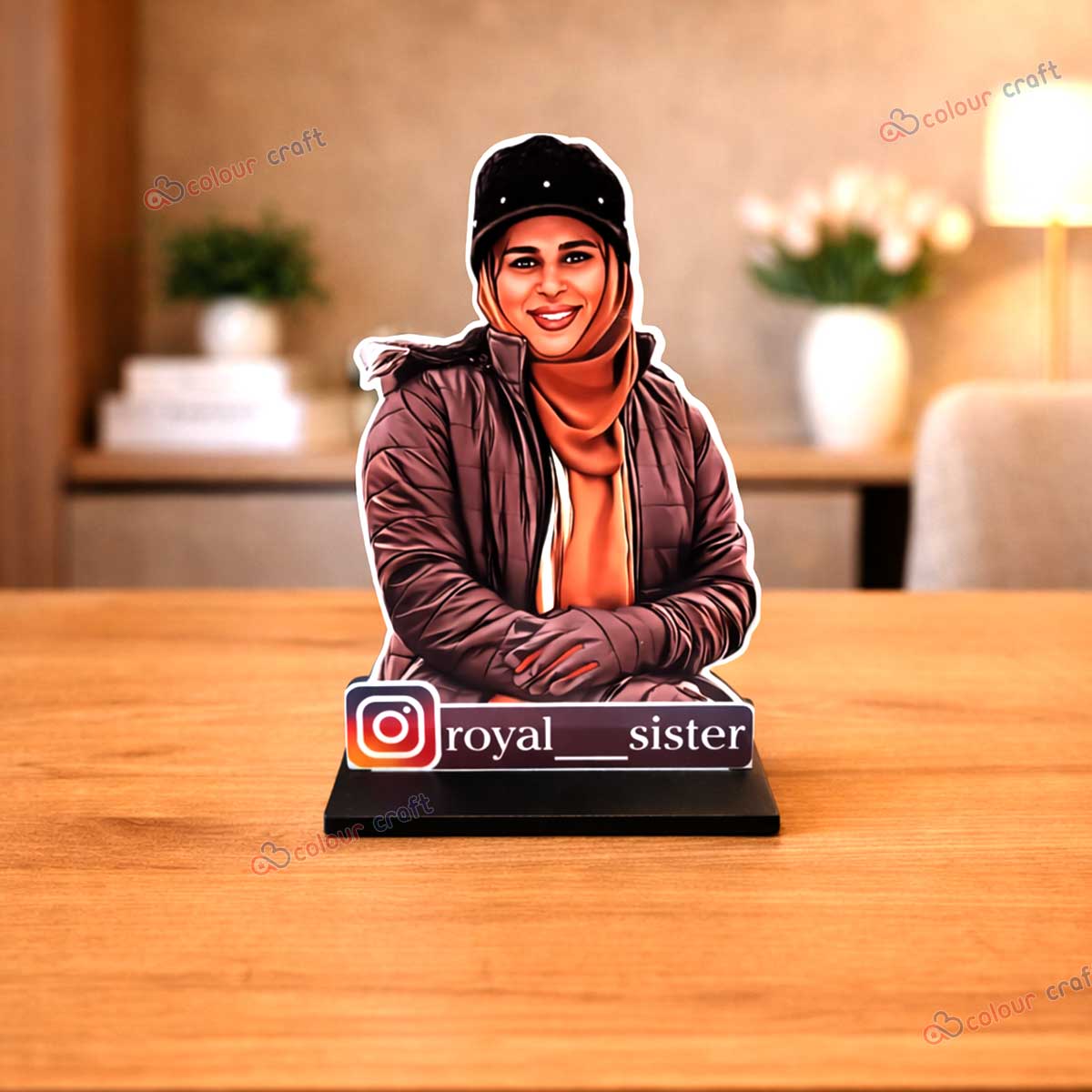 Personalized Instagram Photo Standee | Custom Name & Photo Table Top Cutout