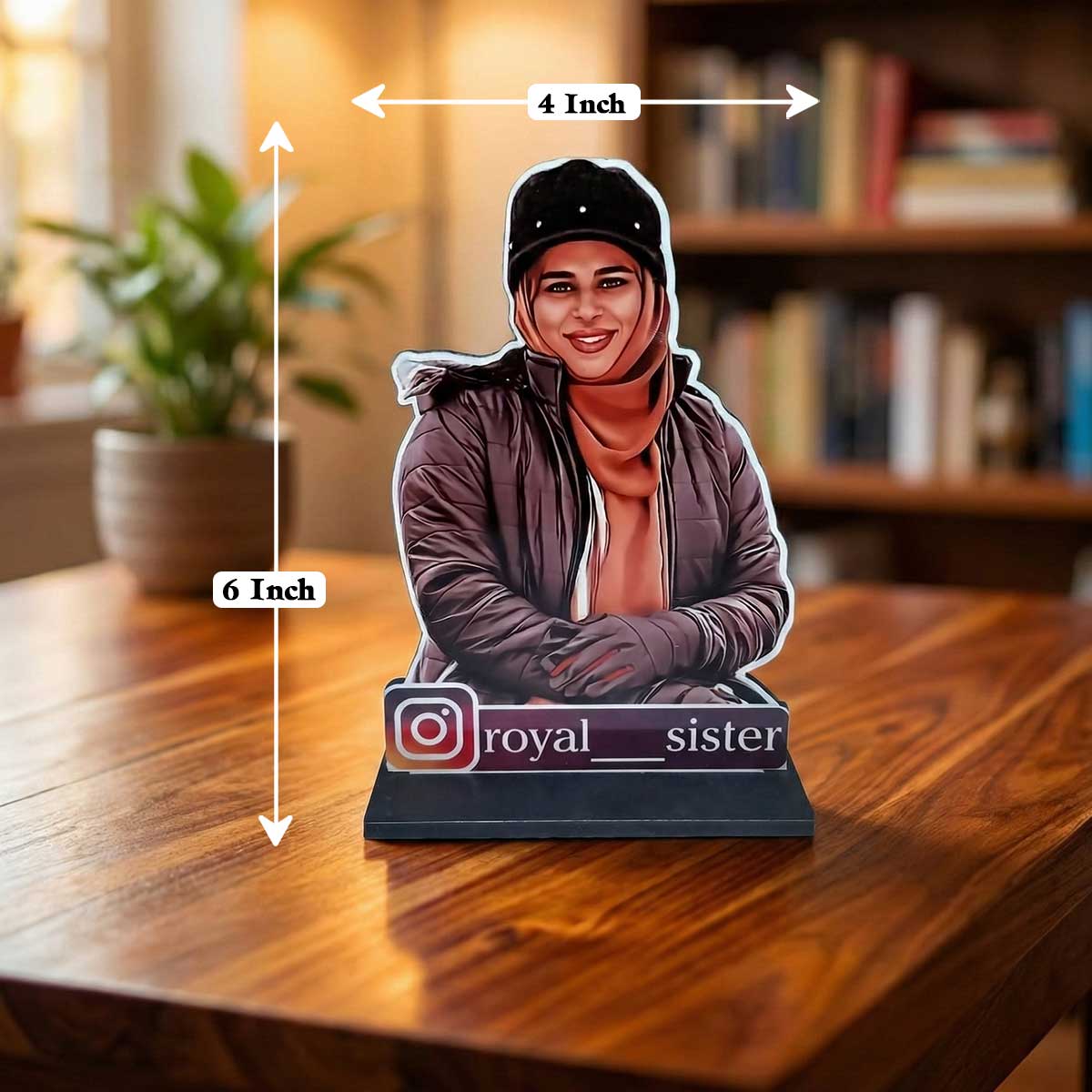 Personalized Instagram Photo Standee | Custom Name & Photo Table Top Cutout