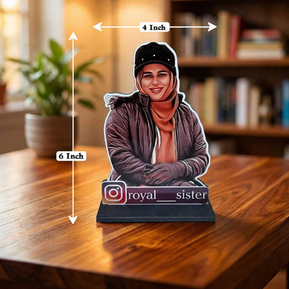 Personalized Instagram Photo Standee | Custom Name & Photo Table Top Cutout