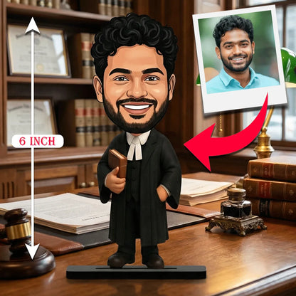 Personalized Advocate Caricature Standee / Custom Photo Gift for Advocates, Judges & Law Students
