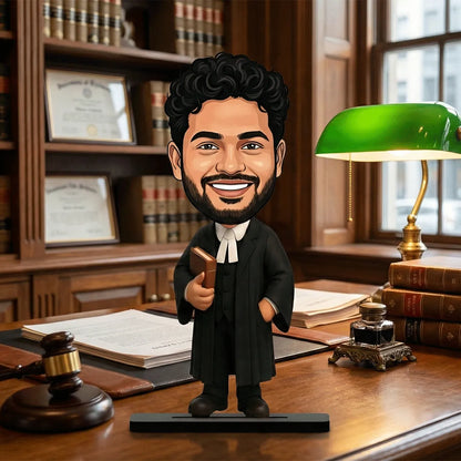 Personalized Advocate Caricature Standee / Custom Photo Gift for Advocates, Judges & Law Students