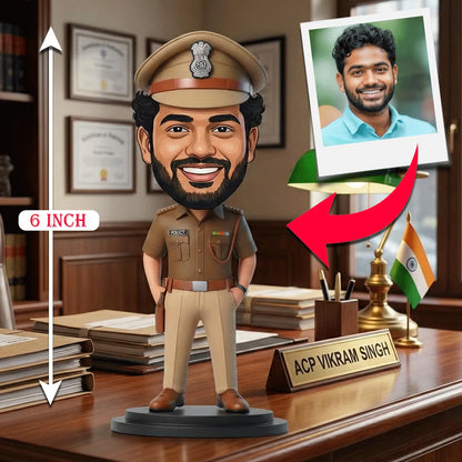 Personalized Indian Police Officer Custom Caricature